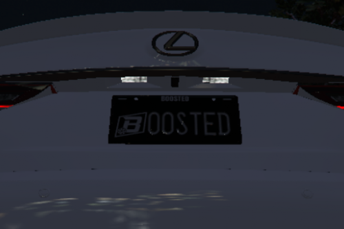 Boosted YT License Plate & White Text Option